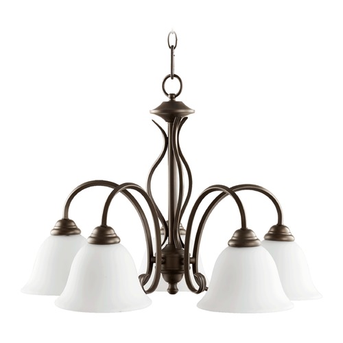 Quorum Lighting Spencer Oiled Bronze Chandelier by Quorum Lighting 6410-5-186