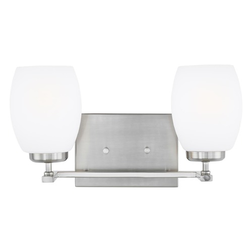 Generation Lighting Catlin Brushed Nickel Bathroom Light by Generation Lighting 4418502-962