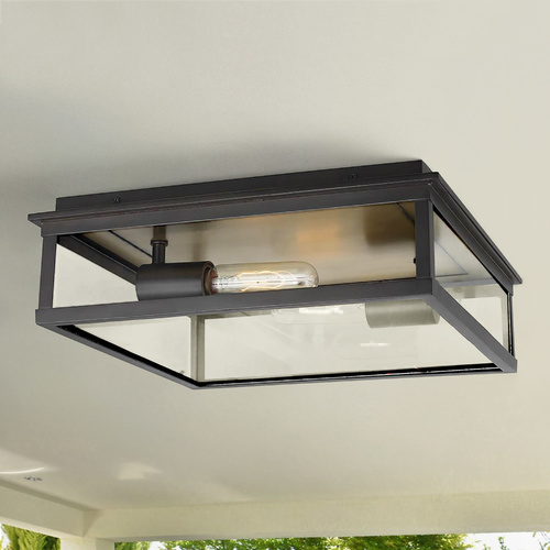 Chapman & Meyers 14.50-Inch Freeport Heritage Copper Flush Mount by Visual Comfort Studio