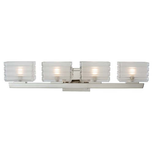 Victoria LED 4-Light Vanity Light in Polished Nickel by Kalco Lighting