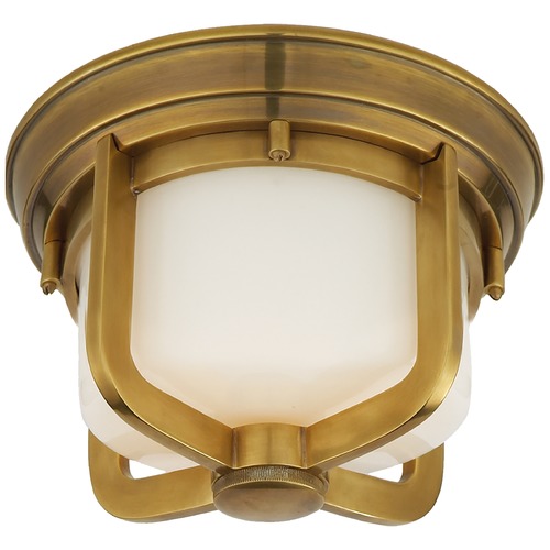 Visual Comfort Signature Collection Thomas OBrien Milton Flush Mount in Antique Brass by Visual Comfort Signature TOB4011HABWG