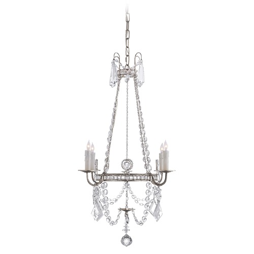 Visual Comfort Signature Collection J. Randall Powers Sharon Chandelier in Silver Leaf by Visual Comfort Signature SP5030BSLCG