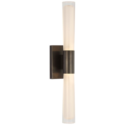 Visual Comfort Signature Collection Aerin Brenta LED Single Sconce in Bronze by Visual Comfort Signature ARN2473BZCG