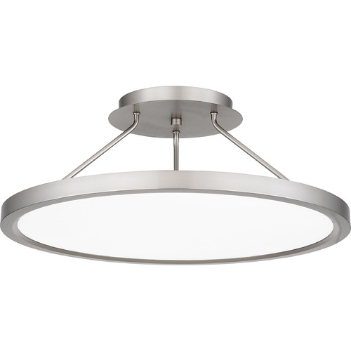 Quoizel Lighting Outskirts 20-Inch LED Semi-Flush in Nickel by Quoizel Lighting OST1820BN