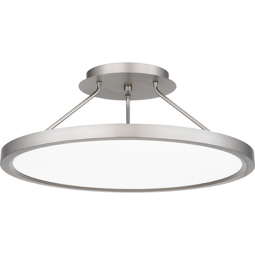 Outskirts 20-Inch LED Semi-Flush in Nickel by Quoizel Lighting