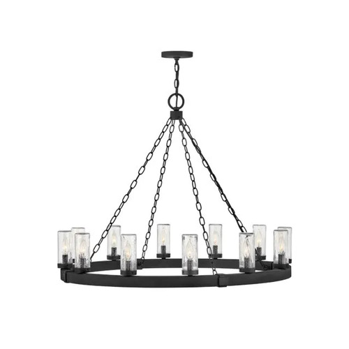 Sawyer 12-Light Black Outdoor Chandelier by Hinkley Lighting