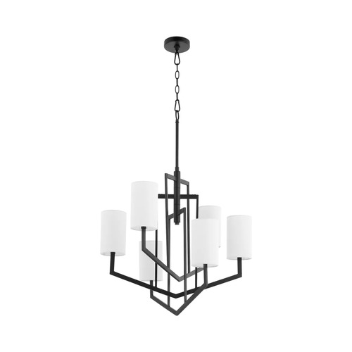 Bolivar 6-Light Chandelier in Matte Black by Quorum Lighting