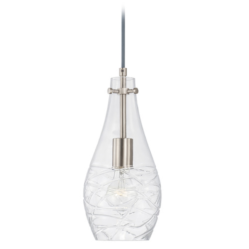 Kier 6-Inch Mini Pendant in Brushed Nickel by Capital Lighting