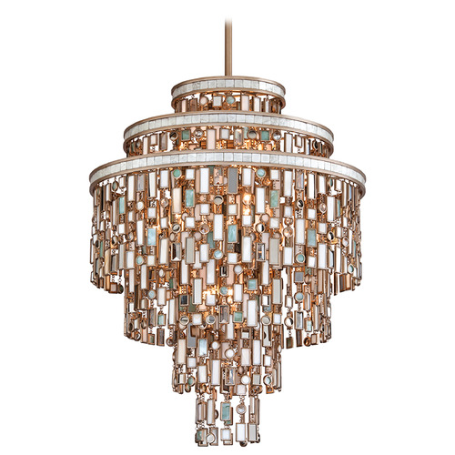 Corbett Lighting Dolcetti Champagne Leaf Chandelier