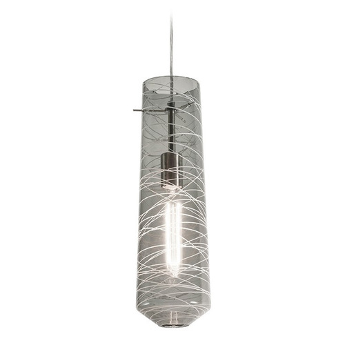 Afx Lighting Spun Satin Nickel Mini-Pendant Light with Cylindrical Shade
