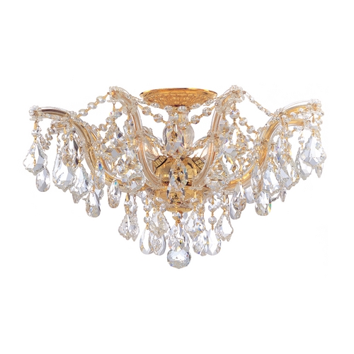 Maria Theresa Crystal Semi-Flush Mount in Polished Gold Finish by Crystorama Lighting