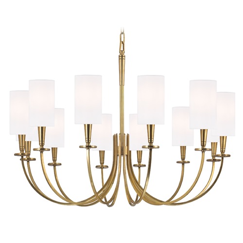 Mason 12-Light Chandelier in Aged Brass by Hudson Valley Lighting