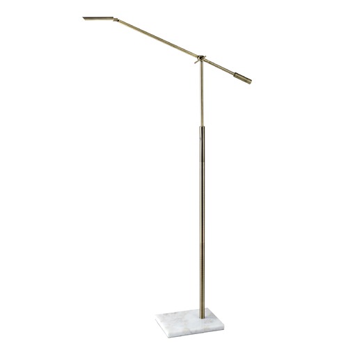 Adesso Home Vera Antique Brass LED Swing Arm Lamp