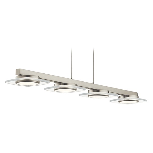Azenda 33.50-Inch LED Linear Light in Brushed Nickel by Elan Lighting