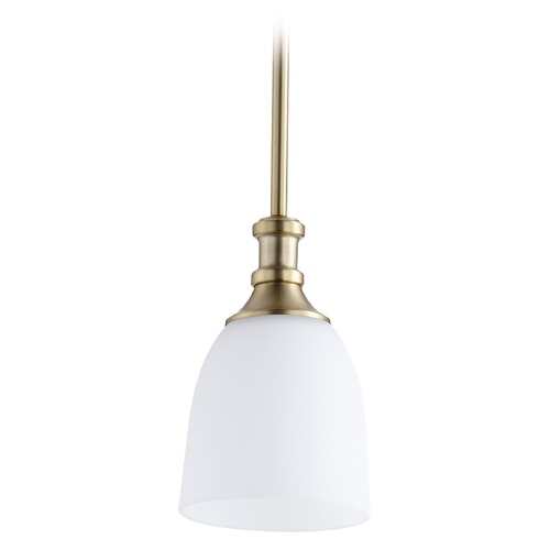 Richmond Aged Brass Mini Pendant by Quorum Lighting