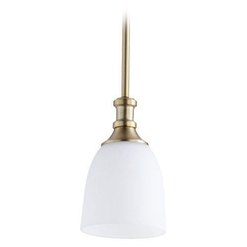 Quorum Lighting Richmond Aged Brass Mini Pendant by Quorum Lighting 3811-80