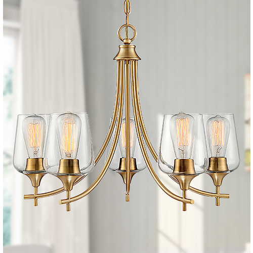 Octave 23-Inch Chandelier in Warm Brass by Savoy House