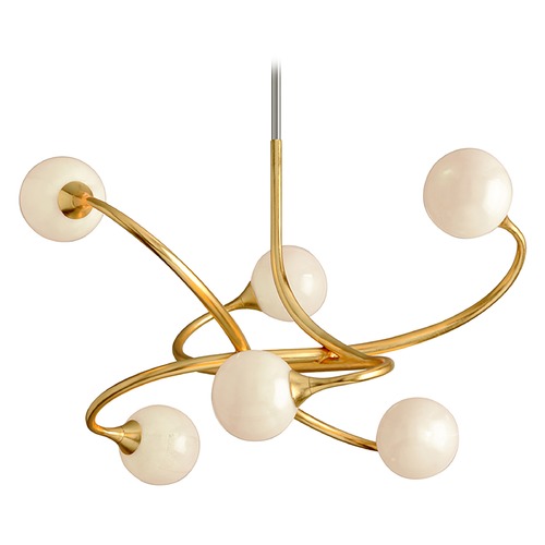 Signature Gold Leaf LED Chandelier by Corbett Lighting