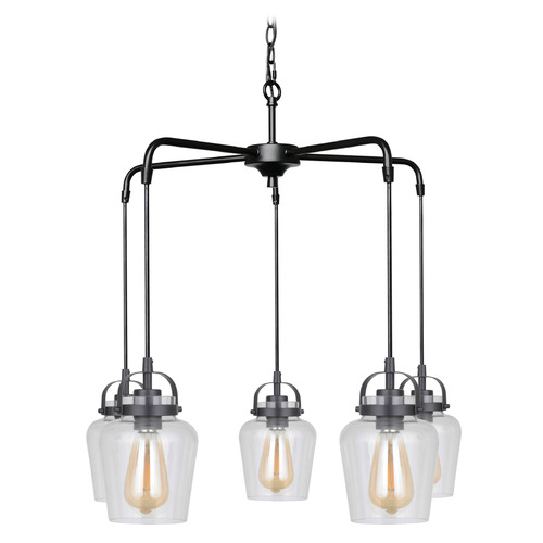 Trystan Flat Black Chandelier by Craftmade Lighting