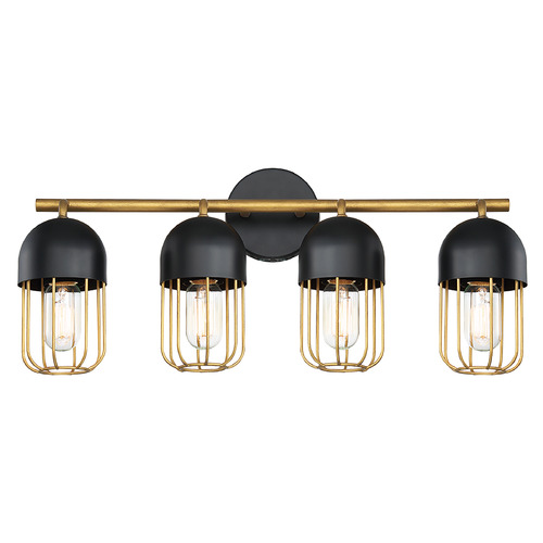 Eurofase Lighting Palmerston 24-Inch Bath Bar in Black & Gold by Eurofase Lighting 35962-014