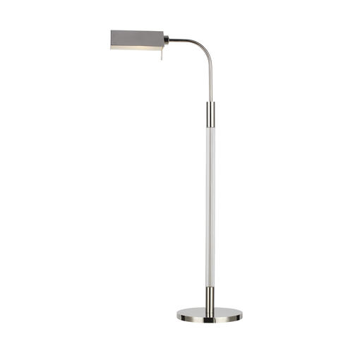 Visual Comfort Studio Collection Lauren Ralph Lauren Robert LED Polished Nickel & Acrylic Task Floor Lamp by Visual Comfort Studio LT1061PN1