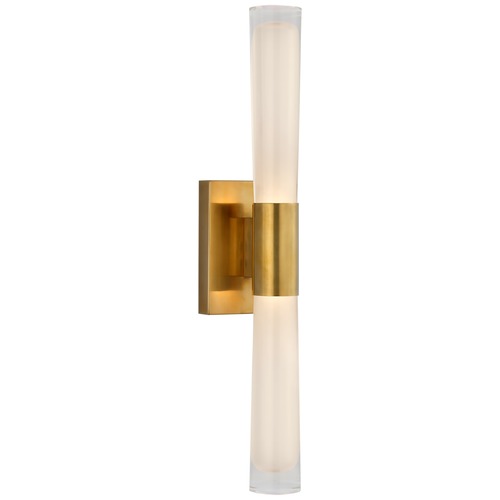 Visual Comfort Signature Collection Aerin Brenta LED Single Sconce in Brass by Visual Comfort Signature ARN2473HABCG