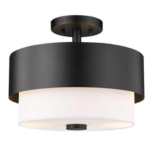 Z-Lite Counterpoint Matte Black Semi-Flushmount Light