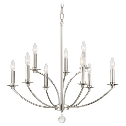 Crystorama Lighting Mila Polished Nickel Chandelier