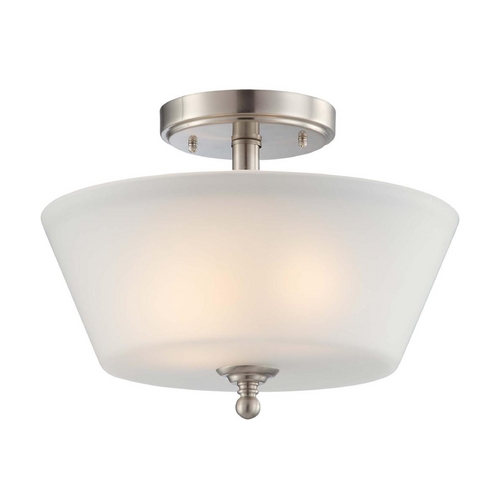 Modern Semi-Flush Mount in Brushed Nickel by Nuvo Lighting