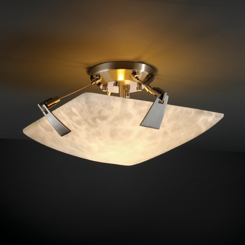 Justice Design Group Justice Design Group Clouds Collection Semi-Flushmount Light CLD-9630-25-NCKL