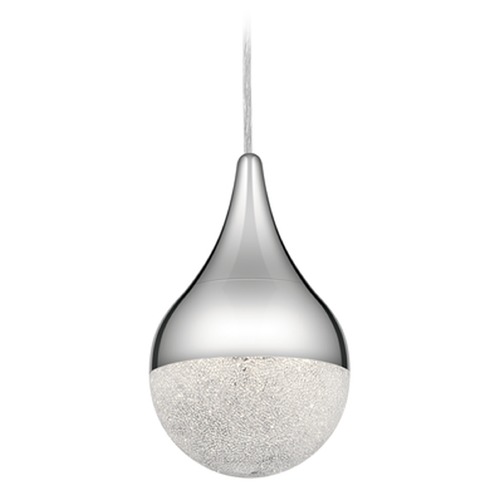 Kiss 4.75-Inch Chrome LED Mini Pendant by Elan Lighting