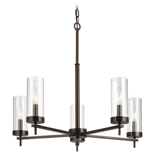 Visual Comfort Studio Collection Zire LED 5-Light Chandelier in Brushed Oil Rubbed Bronze by Visual Comfort Studio 3190305EN-778