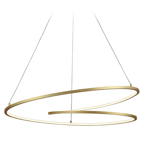 Twist Antique Brass LED Pendant by Kuzco Lighting