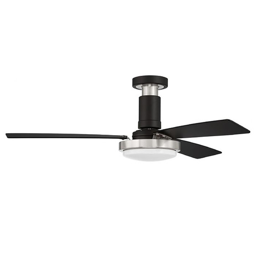 Craftmade Lighting Manning 52-Inch WiFi LED Fan in Black & Nickel by Craftmade Lighting MNG52FBBNK3