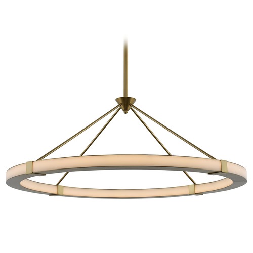 Lavo 39-Inch Round LED Pendant in Winter Brass by Kalco Lighting