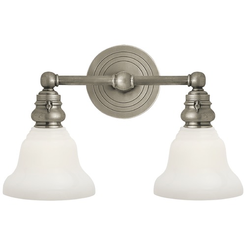 Visual Comfort Signature Collection E.F. Chapman Boston 2-Light in Antique Nickel by Visual Comfort Signature SL2932ANSLEGWG