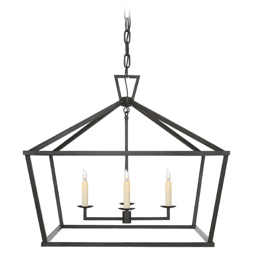 Visual Comfort Signature Collection E.F. Chapman Darlana Wide Lantern in Aged Iron by Visual Comfort Signature CHC2187AI