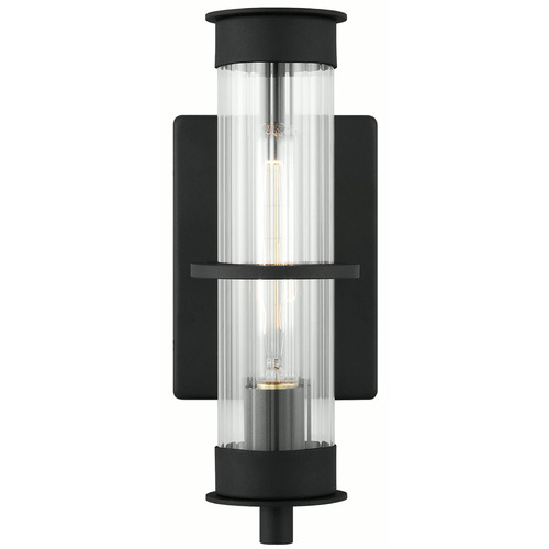 Visual Comfort Studio Collection Alcona Black Outdoor Wall Light