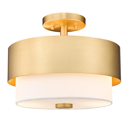 Z-Lite Counterpoint Modern Gold Semi-Flushmount Light