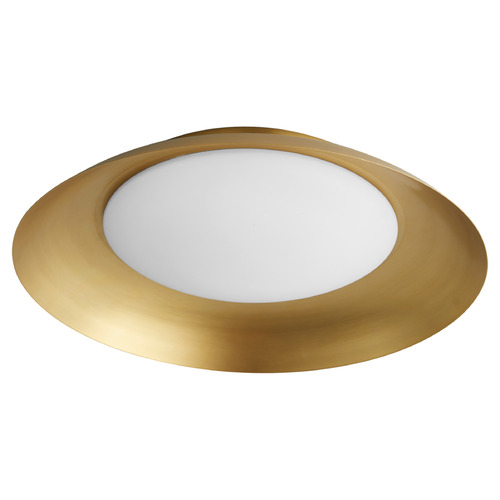 Oxygen Bongo Aged Brass LED Flushmount Light