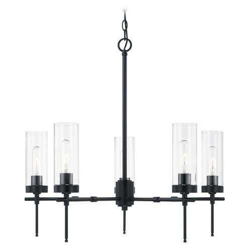 Riley 5-Light Chandelier in Matte Black by Capital Lighting