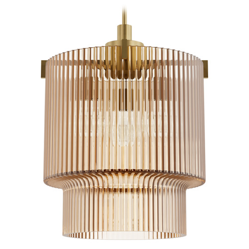 Hunter Fan Company Ontario Luxe Gold Pendant Light with Cylindrical Shade