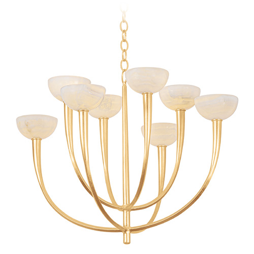 Hudson Valley Lighting Maywood Vintage Gold Leaf LED Chandelier