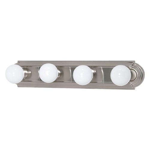 Brushed Nickel Bathroom Light by Satco Lighting
