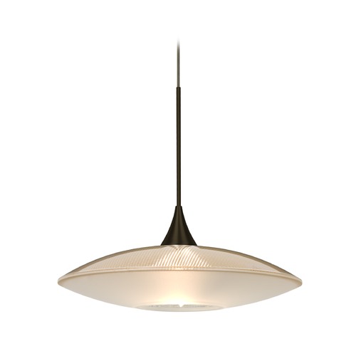 Besa Lighting Spazio Gold Frosted Glass Bronze Mini-Pendant Light
