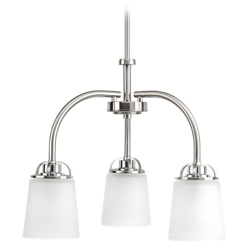 West Village Chandelier in Brushed Nickel & Chrome by Progress Lighting