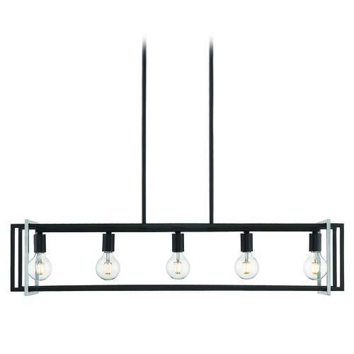 Golden Lighting Tribeca Black Linear Light by Golden Lighting 6070-LPBLK-PW