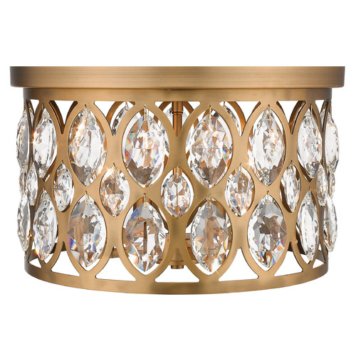 Z-Lite Dealey Heirloom Brass Flush Mount by Z-Lite 6010F15HB