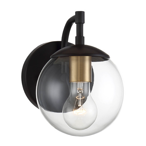 6-Inch Exterior Wall Light in Oil Rubbed Bronze & Brass by Meridian