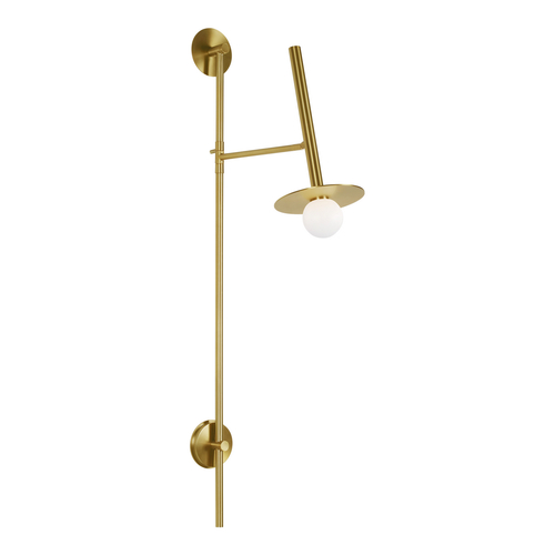 Kelly Wearstler Nodes 48.38-Inch Tall Burnished Brass Pivot Sconce by Visual Comfort Studio